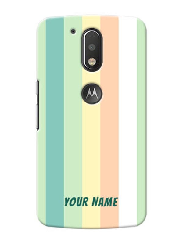 Custom Motorola G4 Plus Back Covers: Multi-colour Stripes Design