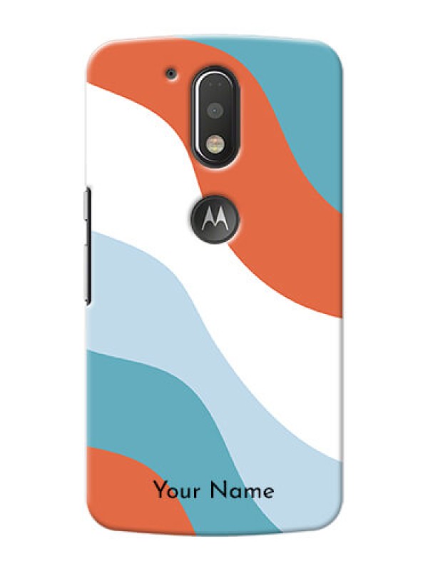 Custom Motorola G4 Plus Mobile Back Covers: coloured Waves Design