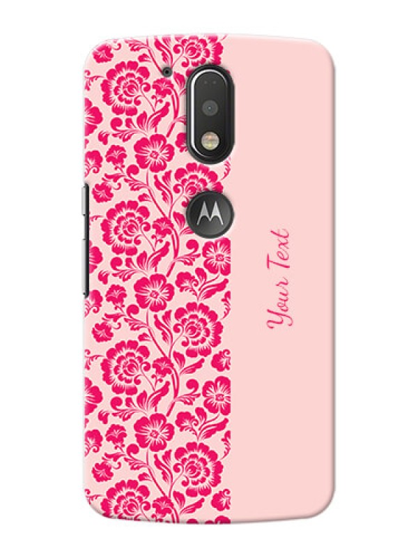 Custom Motorola G4 Plus Phone Back Covers: Attractive Floral Pattern Design