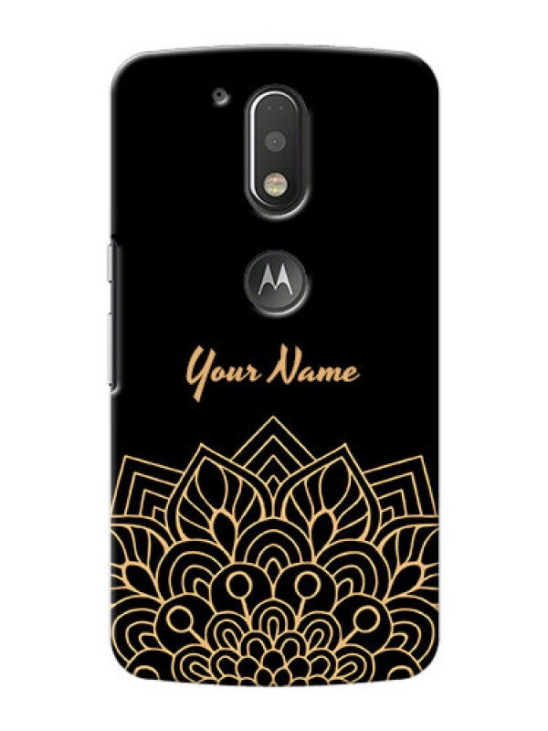 Custom Motorola G4 Plus Back Covers: Golden mandala Design