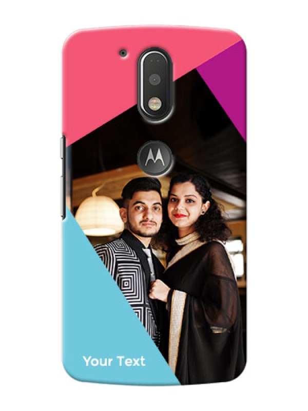 Custom Motorola G4 Plus Custom Phone Cases: Stacked Triple colour Design