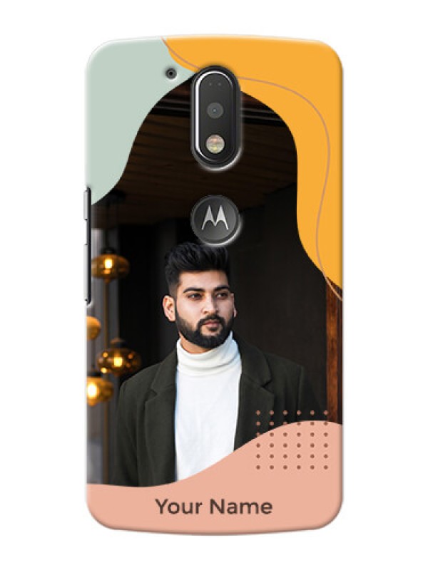 Custom Motorola G4 Plus Custom Phone Cases: Tri-coloured overlay design