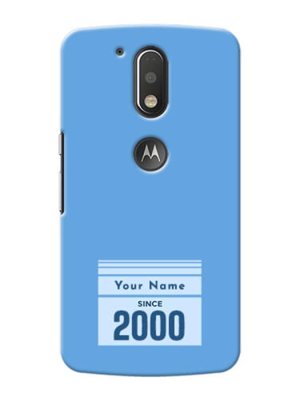 Custom Motorola G4 Plus Mobile Back Covers: Custom Year of birth Design