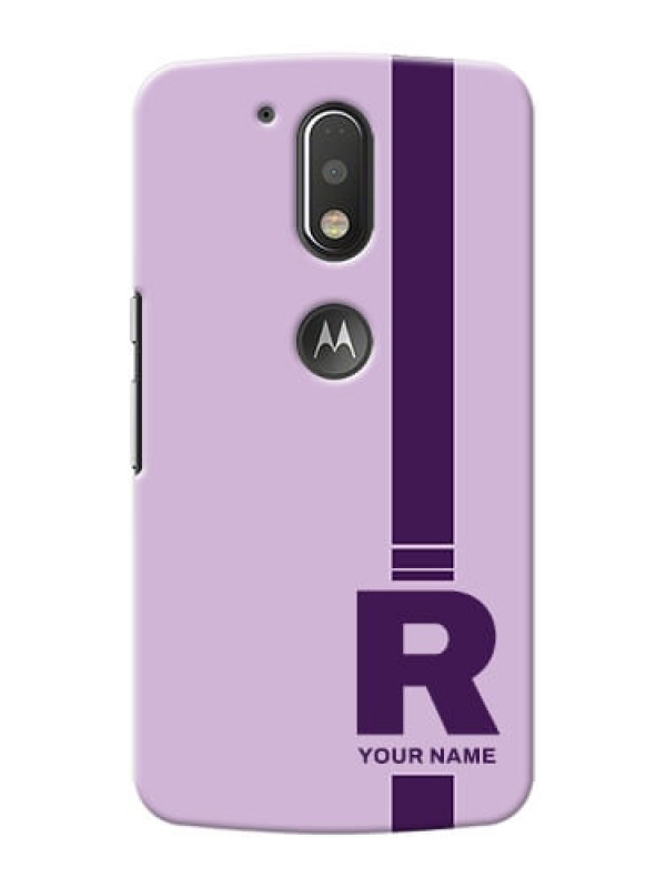 Custom Motorola G4 Plus Custom Phone Covers: Simple dual tone stripe with name Design