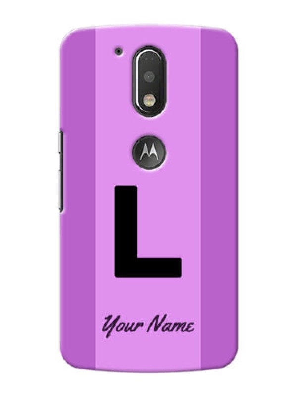 Custom Motorola G4 Plus Back Covers: Tri-color custom text Design