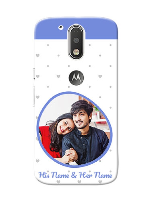 Custom Motorola G4 Simple Blue Colour Mobile Case Design
