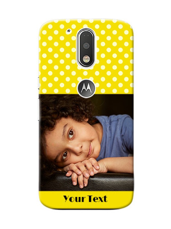 Custom Motorola G4 Bright Yellow Mobile Case Design