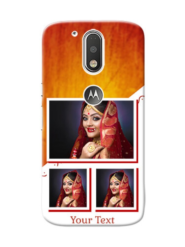 Custom Motorola G4 Wedding Memories Mobile Cover Design