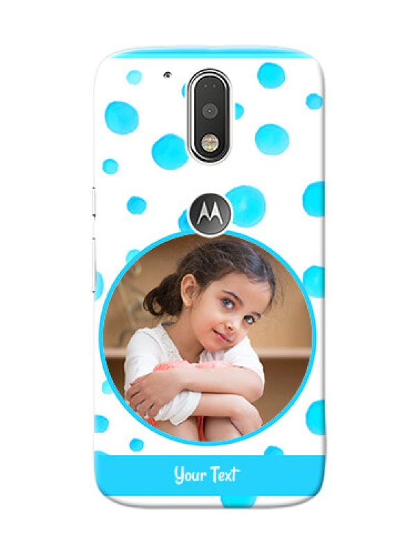 Custom Motorola G4 Blue Bubbles Pattern Mobile Cover Design