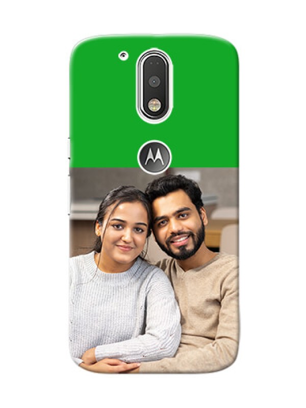 Custom Motorola G4 Green And Yellow Pattern Mobile Cover Design