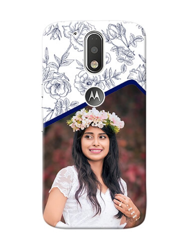 Custom Motorola G4 Floral Design Mobile Cover Design