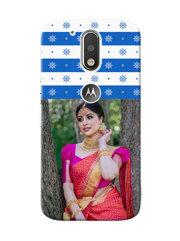 Custom Motorola G4 Snow Pattern Mobile Back Case Design