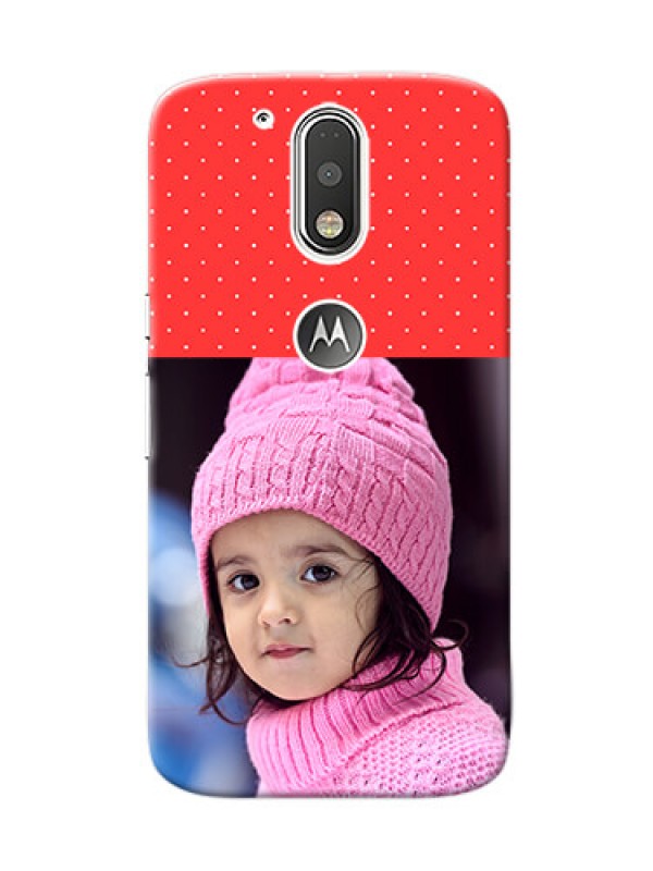 Custom Motorola G4 Red Pattern Mobile Case Design