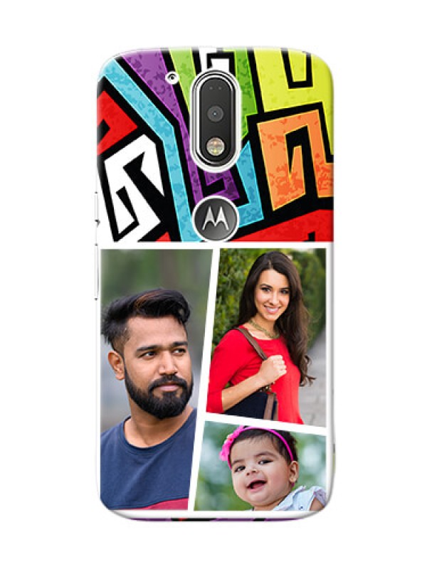 Custom Motorola G4 5 image holder with stylish graffiti pattern Design
