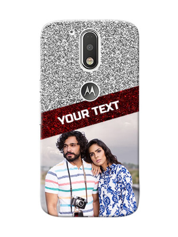Custom Motorola G4 2 image holder with glitter strip Design
