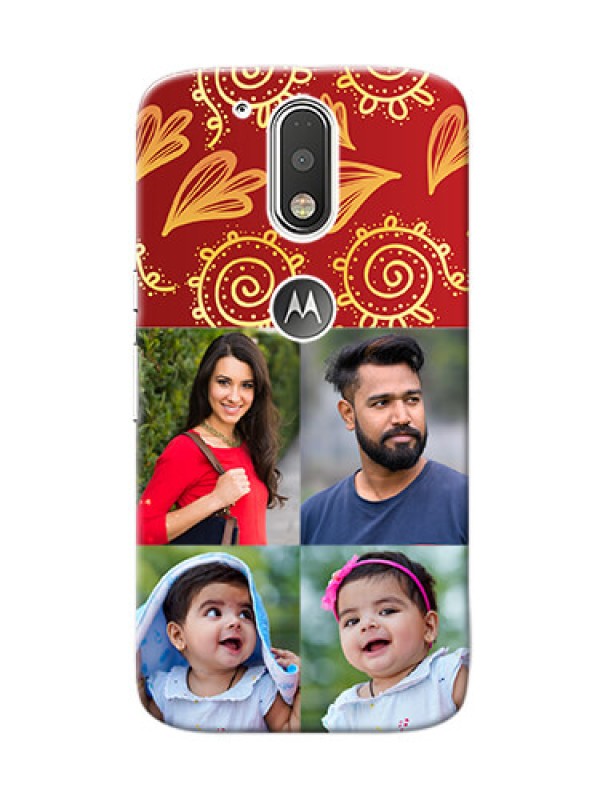 Custom Motorola G4 4 image holder with mandala traditional background Design