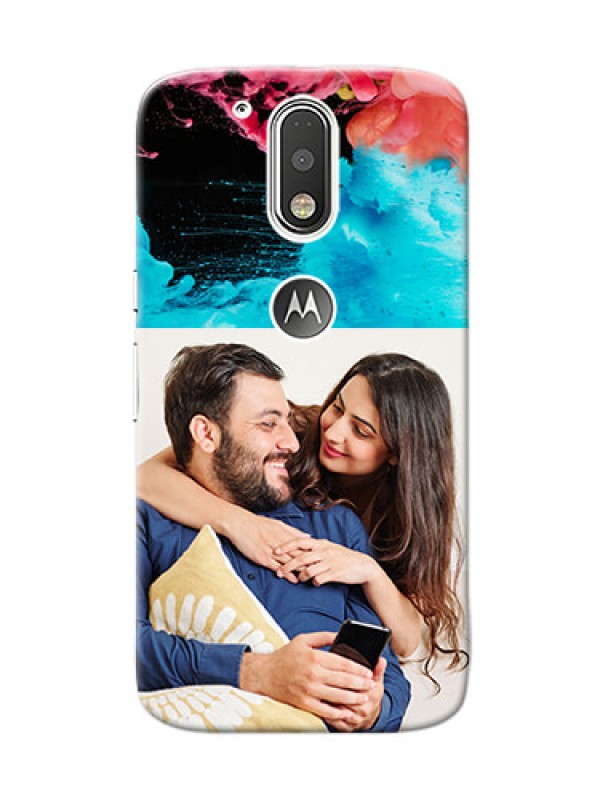 Custom Motorola G4 best friends quote with acrylic painting Design