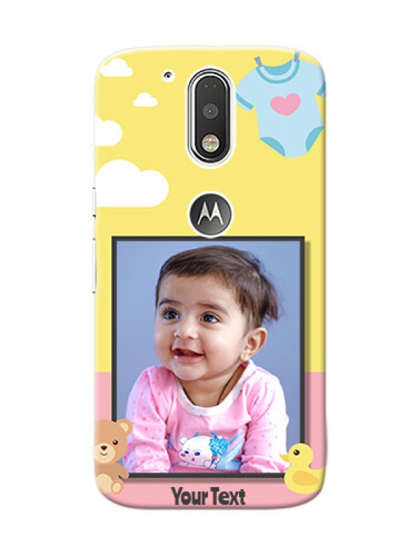 Custom Motorola G4 kids frame with 2 colour design with toys Design