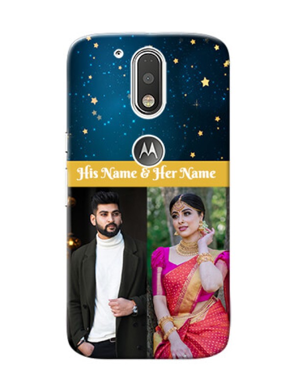 Custom Motorola G4 2 image holder with galaxy backdrop and stars  Design
