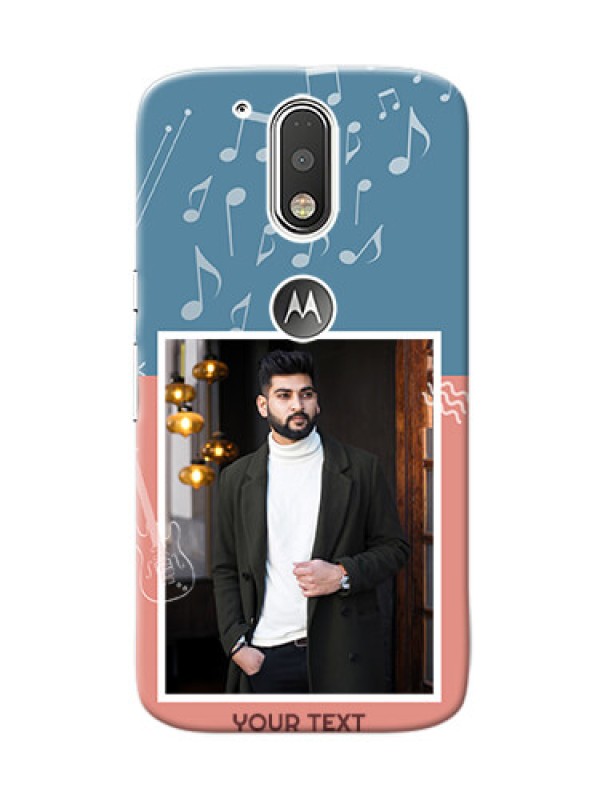 Custom Motorola G4 2 colour backdrop with music theme Design