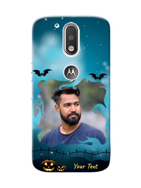Custom Motorola G4 halloween design with designer frame Design