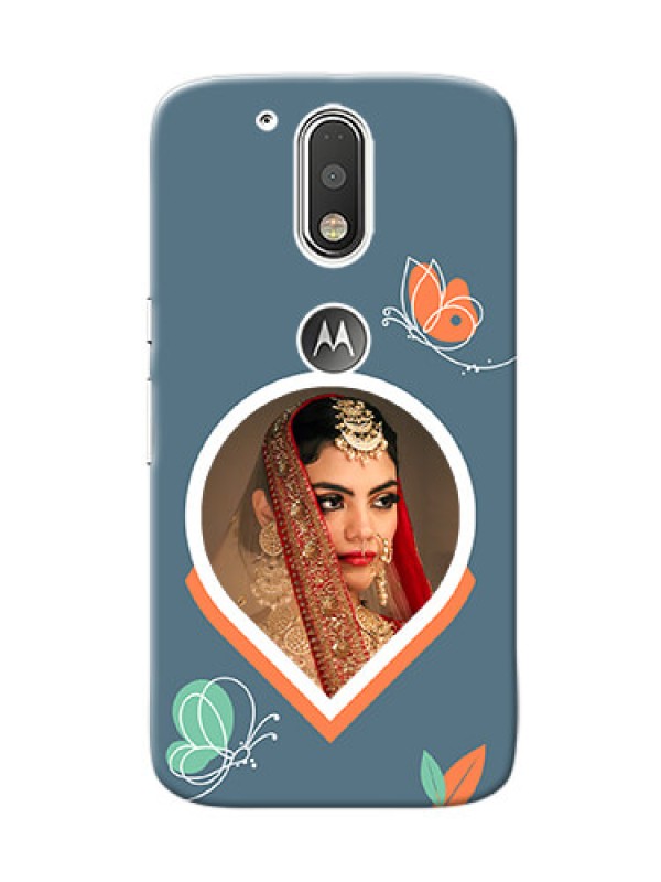 Custom Motorola G4 Custom Mobile Case with Droplet Butterflies Design