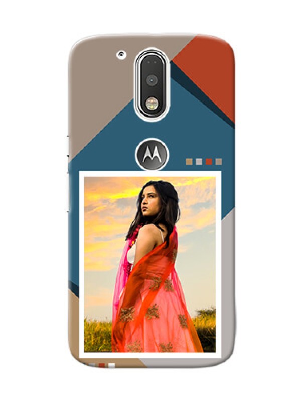 Custom Motorola G4 Mobile Back Covers: Retro color pallet Design