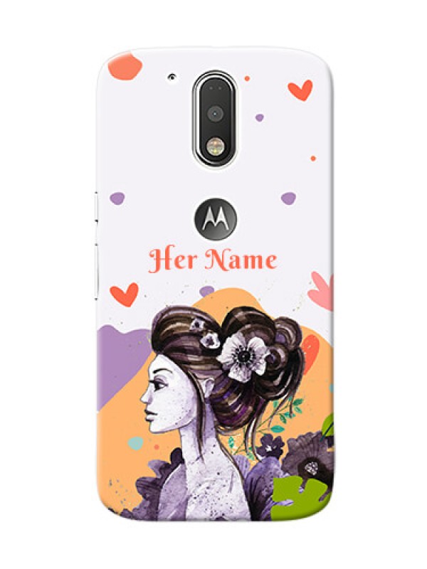 Custom Motorola G4 Custom Mobile Case with Woman And Nature Design