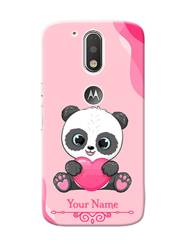 Custom Motorola G4 Mobile Back Covers: Cute Panda Design