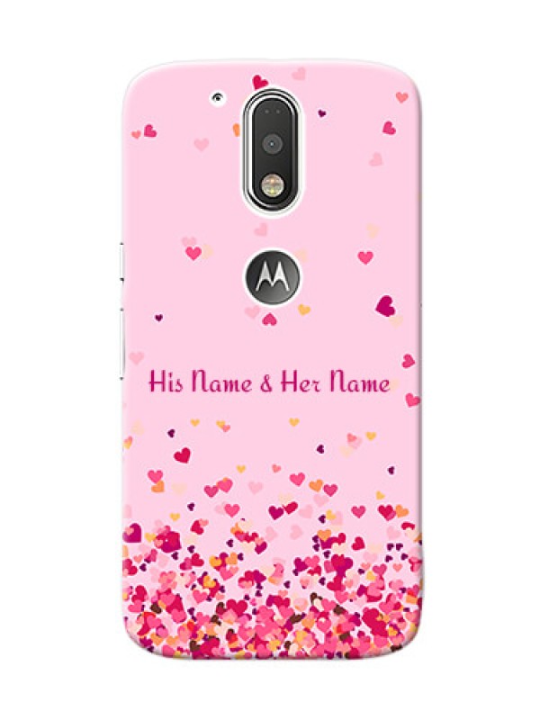 Custom Motorola G4 Phone Back Covers: Floating Hearts Design