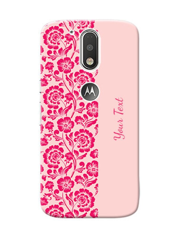 Custom Motorola G4 Phone Back Covers: Attractive Floral Pattern Design