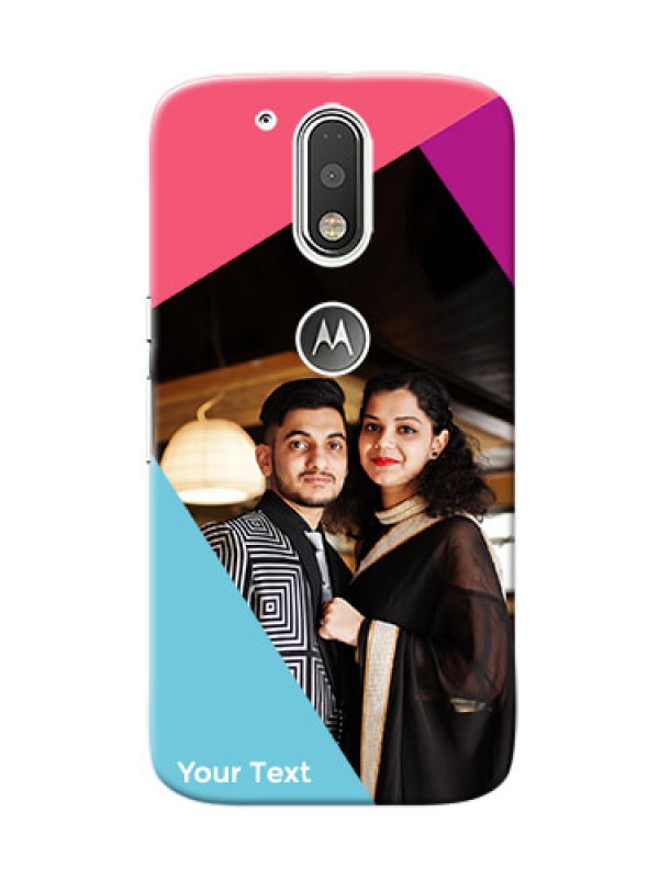 Custom Motorola G4 Custom Phone Cases: Stacked Triple colour Design