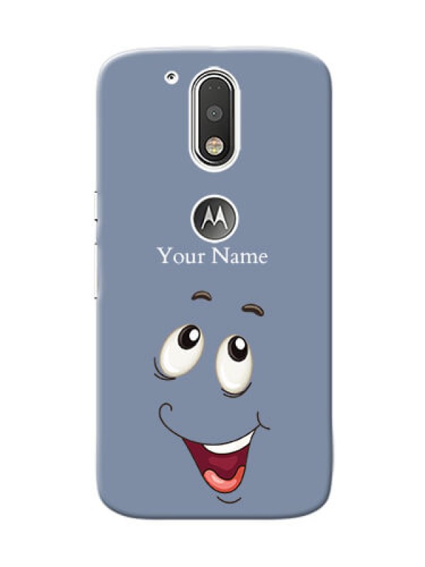 Custom Motorola G4 Phone Back Covers: Laughing Cartoon Face Design