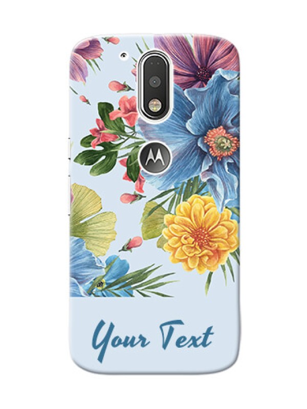 Custom Motorola G4 Custom Phone Cases: Stunning Watercolored Flowers Painting Design