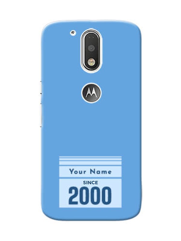 Custom Motorola G4 Mobile Back Covers: Custom Year of birth Design