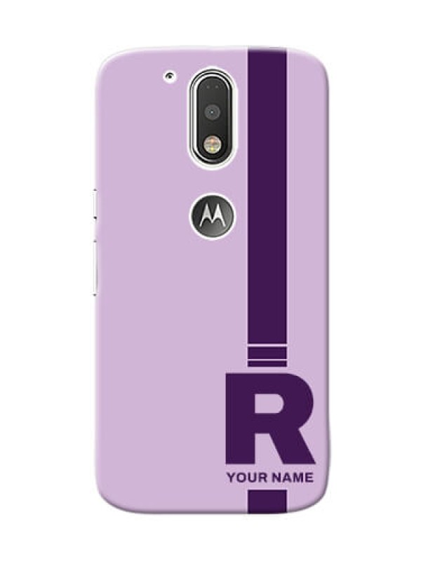 Custom Motorola G4 Custom Phone Covers: Simple dual tone stripe with name Design