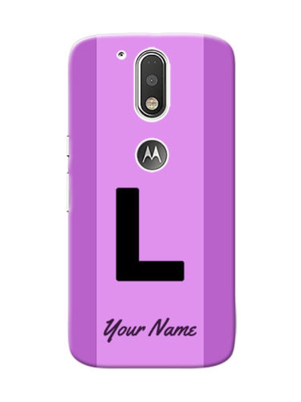 Custom Motorola G4 Back Covers: Tri-color custom text Design