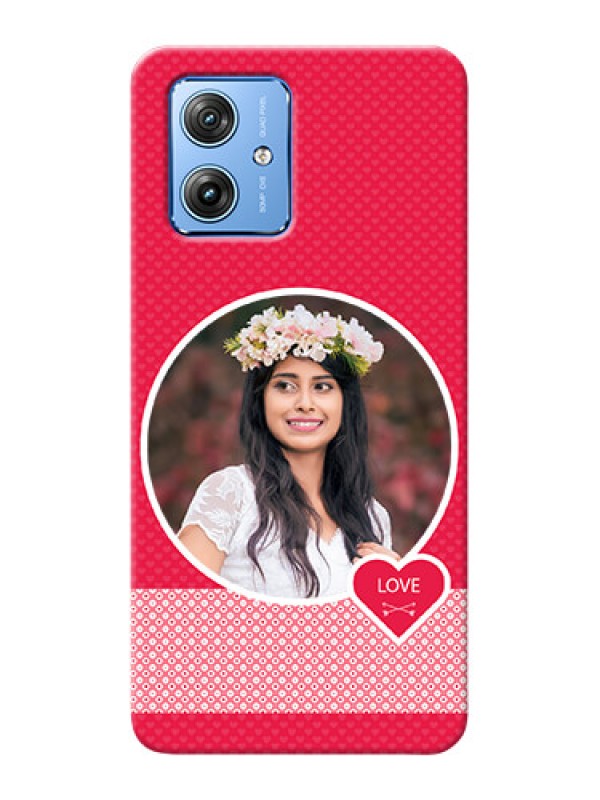 Custom Motorola G54 5G Mobile Covers Online: Pink Pattern Design