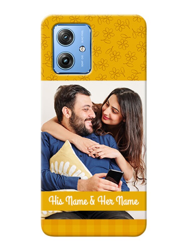 Custom Motorola G54 5G mobile phone covers: Yellow Floral Design