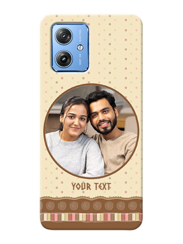 Custom Motorola G54 5G Mobile Cases: Brown Dotted Mobile Case Design