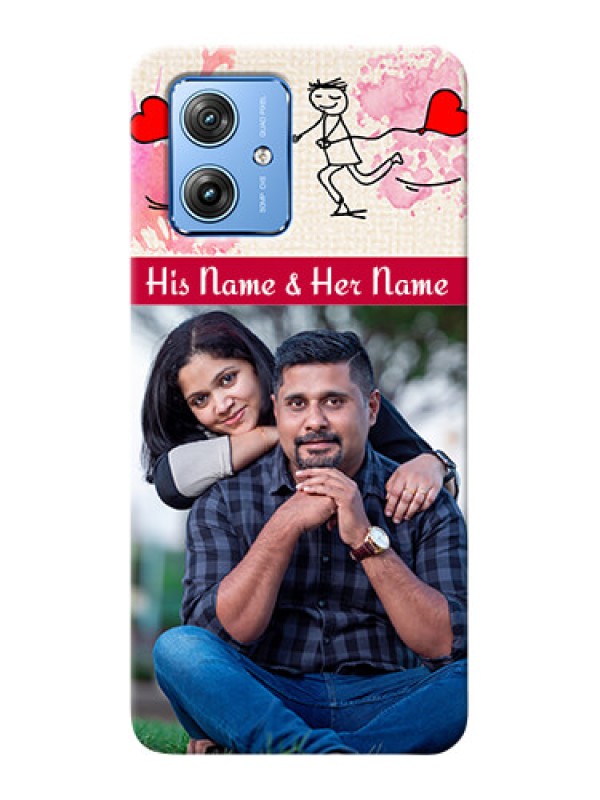 Custom Motorola G54 5G phone back covers: You and Me Case Design