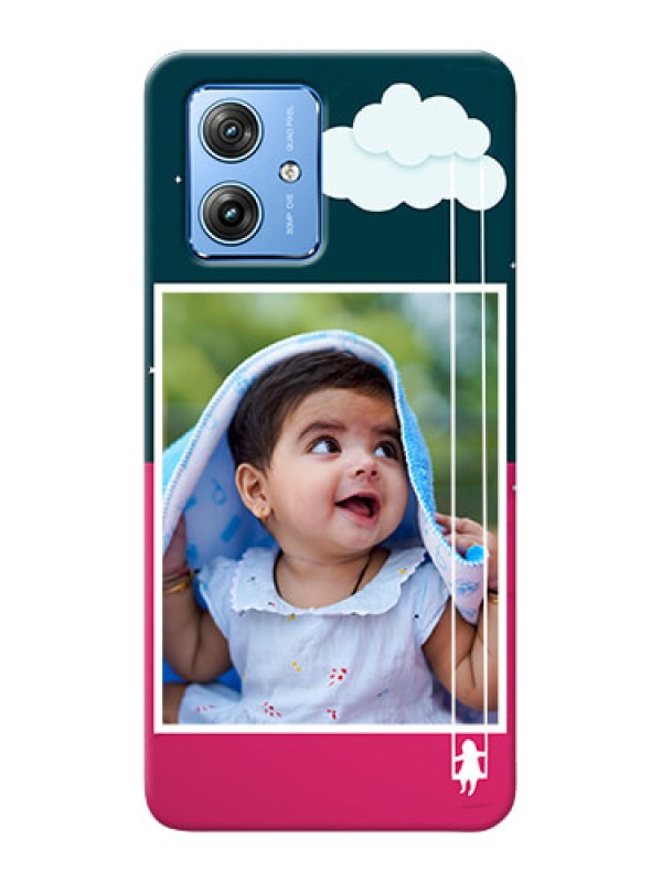 Custom Motorola G54 5G custom phone covers: Cute Girl with Cloud Design