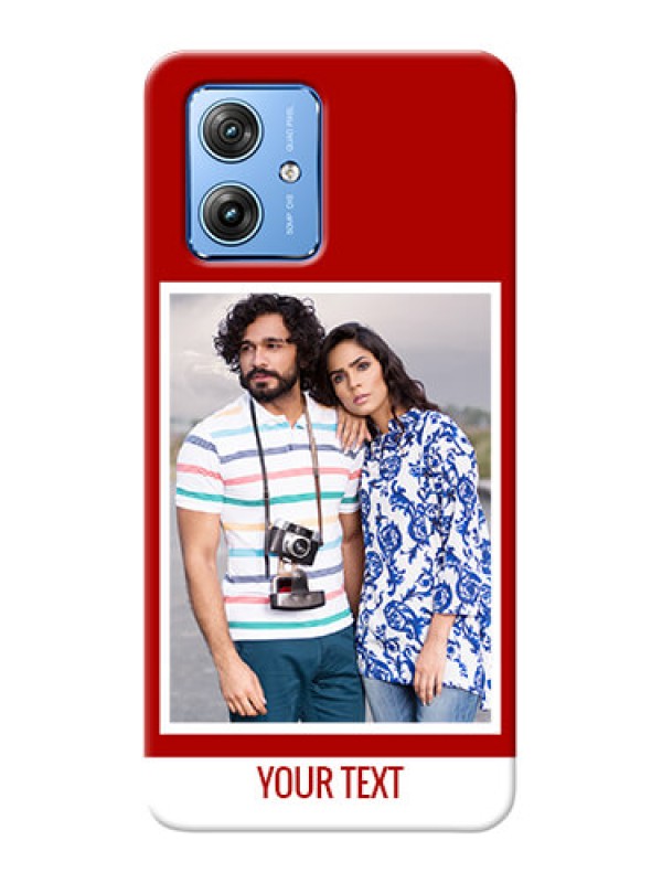 Custom Motorola G54 5G mobile phone covers: Simple Red Color Design