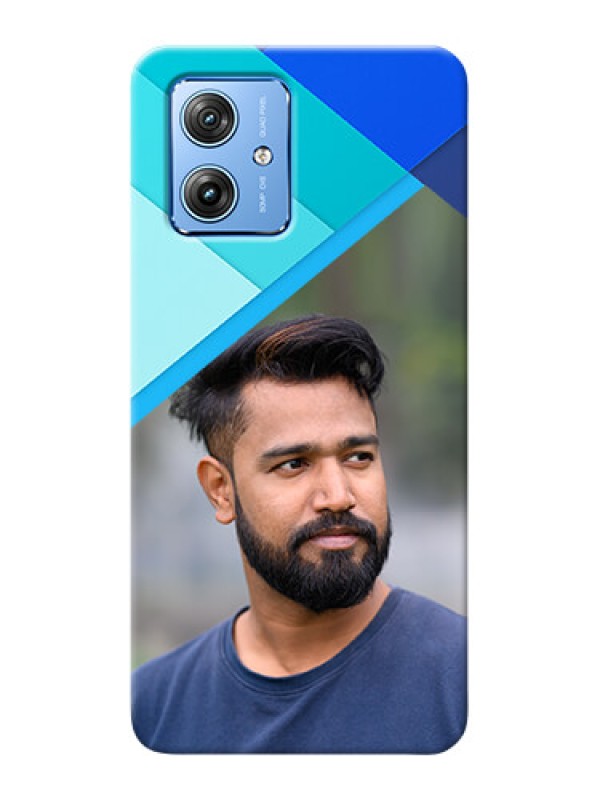 Custom Motorola G54 5G Phone Cases Online: Blue Abstract Cover Design