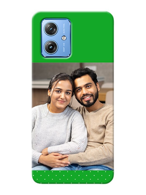 Custom Motorola G54 5G Personalised mobile covers: Green Pattern Design