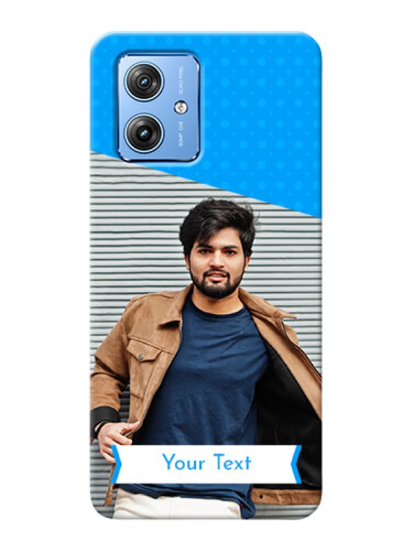 Custom Motorola G54 5G Personalized Mobile Covers: Simple Blue Color Dotted Design