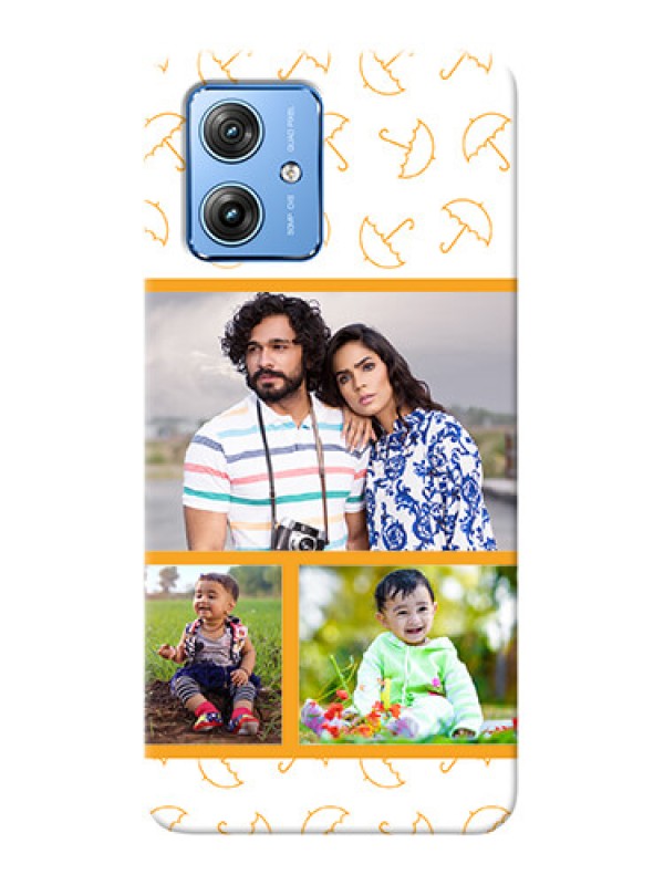 Custom Motorola G54 5G Personalised Phone Cases: Yellow Pattern Design