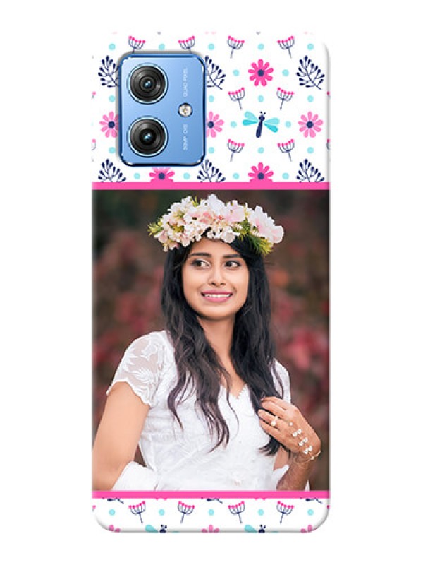 Custom Motorola G54 5G Mobile Covers: Colorful Flower Design