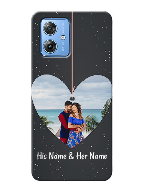 Custom Motorola G54 5G custom phone cases: Hanging Heart Design
