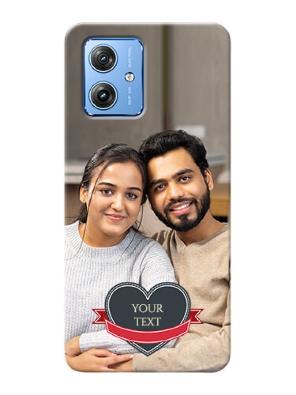 Custom Motorola G54 5G mobile back covers online: Just Married Couple Design